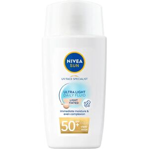 Nivea Crème Solaire Daily Fluid Light Tinted Spf 50+ 40 Ml Light Tinted / Beige One Size male - Publicité Nivea Crème Solaire Daily Fluid Light Tinted Spf 50+ 40 Ml Light Tinted / Beige One Size male - Publicité