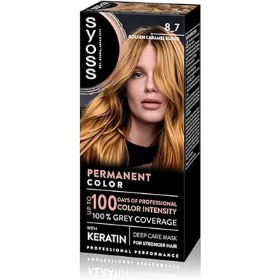 Syoss Coloration Permanente 8.7 Golden Caramel Blonde One Size - Publicité Syoss Coloration Permanente 8.7 Golden Caramel Blonde One Size - Publicité