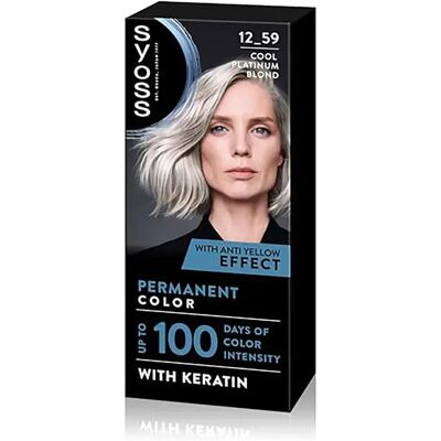 Syoss Coloration Permanente Cool 12.59 Silver Ash Blonde One Size - Publicité Syoss Coloration Permanente Cool 12.59 Silver Ash Blonde One Size - Publicité