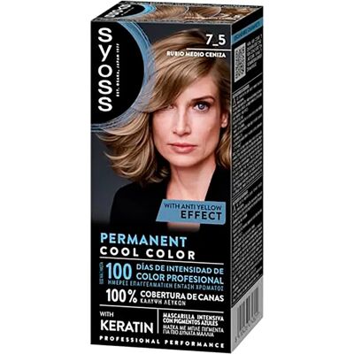 Syoss Coloration Permanente Cool 7.5 Medium Ash Blonde One Size - Publicité Syoss Coloration Permanente Cool 7.5 Medium Ash Blonde One Size - Publicité