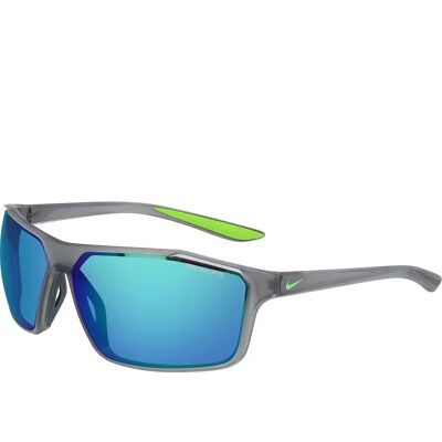 Nike WINDSTORM M CW4672 Gris Mat/Vert Bleu - Lunettes de soleil - Publicité Nike WINDSTORM M CW4672 Gris Mat/Vert Bleu - Lunettes de soleil - Publicité