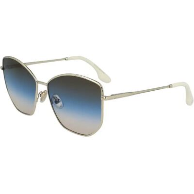 Victoria Beckham Lunettes De Soleil Pour Femme 225s Gold-Brown Blue Sand Bright Yellow/CAT3 Femme - Publicité Victoria Beckham Lunettes De Soleil Pour Femme 225s Gold-Brown Blue Sand Bright Yellow/CAT3 Femme - Publicité