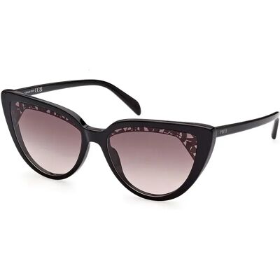 Pucci Lunettes De Soleil Pour Femme Ep0183 Shiny Black / Gradient Brown One Size Femme - Publicité Pucci Lunettes De Soleil Pour Femme Ep0183 Shiny Black / Gradient Brown One Size Femme - Publicité