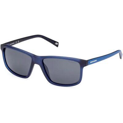 Skechers Lunettes De Soleil Se6291 Shiny Blue / Smoke Polarized One Size Homme - Publicité Skechers Lunettes De Soleil Se6291 Shiny Blue / Smoke Polarized One Size Homme - Publicité