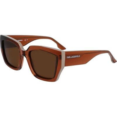 Karl Lagerfeld Lunettes De Soleil Pour Femme 6143s Light Brown Tortoise 6/CAT3 Femme - Publicité Karl Lagerfeld Lunettes De Soleil Pour Femme 6143s Light Brown Tortoise 6/CAT3 Femme - Publicité