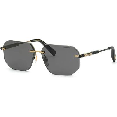 Chopard Lunettes De Soleil Schg80 Shiny Grey Gold Smoke / CAT3 Homme - Publicité Chopard Lunettes De Soleil Schg80 Shiny Grey Gold Smoke / CAT3 Homme - Publicité