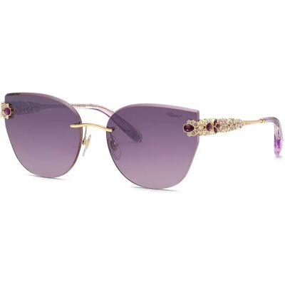 Chopard Lunettes De Soleil Pour Femme Schl05s Shiny Rose Gold 300V Violet Gradient/Deg.Mirror Silver / CAT3 Femme - Publicité Chopard Lunettes De Soleil Pour Femme Schl05s Shiny Rose Gold 300V Violet Gradient/Deg.Mirror Silver / CAT3 Femme - Publicité