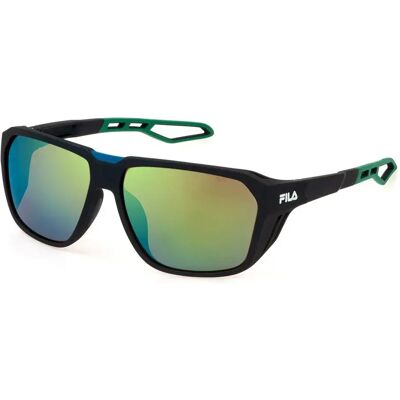 Fila Lunettes De Soleil Sfi722 Matt Metallic Blue Brown/Mirror Green / CAT3 Homme - Publicité Fila Lunettes De Soleil Sfi722 Matt Metallic Blue Brown/Mirror Green / CAT3 Homme - Publicité