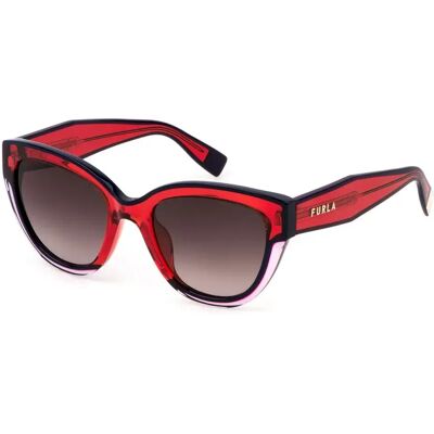 Furla Lunettes De Soleil Pour Femme Sfu779v Transp.Grey Brown Gradient Brown / CAT3 Femme - Publicité Furla Lunettes De Soleil Pour Femme Sfu779v Transp.Grey Brown Gradient Brown / CAT3 Femme - Publicité