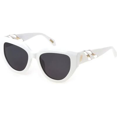 Just Cavalli Lunettes De Soleil Pour Femme Sjc086v Shiny White Snow Smoke / CAT3 Femme - Publicité Just Cavalli Lunettes De Soleil Pour Femme Sjc086v Shiny White Snow Smoke / CAT3 Femme - Publicité