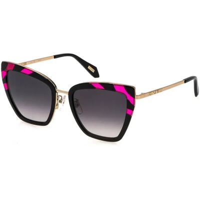 Just Cavalli Lunettes De Soleil Pour Femme Sjc092 Shiny Black / Rose Smoke Gradient / CAT3 Femme - Publicité Just Cavalli Lunettes De Soleil Pour Femme Sjc092 Shiny Black / Rose Smoke Gradient / CAT3 Femme - Publicité