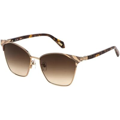 Just Cavalli Lunettes De Soleil Pour Femme Sjc093 Shiny Copper Gold With Coloured Parts Brown Gradient / CAT3 Femme - Publicité Just Cavalli Lunettes De Soleil Pour Femme Sjc093 Shiny Copper Gold With Coloured Parts Brown Gradient / CAT3 Femme - Publicité