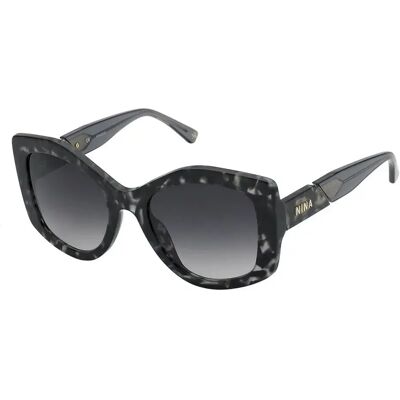 Nina Ricci Lunettes De Soleil Pour Femme Snr317 Shiny Grey Havana Smoke Gradient Smoke / CAT3 Femme - Publicité Nina Ricci Lunettes De Soleil Pour Femme Snr317 Shiny Grey Havana Smoke Gradient Smoke / CAT3 Femme - Publicité