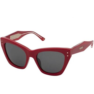 Nina Ricci Lunettes De Soleil Pour Femme Snr323 Shiny Full Red Smoke / CAT3 Femme - Publicité Nina Ricci Lunettes De Soleil Pour Femme Snr323 Shiny Full Red Smoke / CAT3 Femme - Publicité