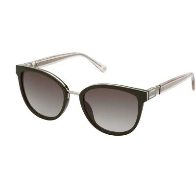 Nina Ricci Lunettes De Soleil Pour Femme Snr358 Shiny Dark Green Brown Gradient / CAT2 - Publicité Nina Ricci Lunettes De Soleil Pour Femme Snr358 Shiny Dark Green Brown Gradient / CAT2 - Publicité