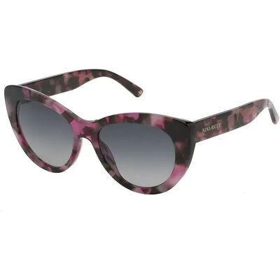 Nina Ricci Lunettes De Soleil Pour Femme Snr375 Shiny Transp.Violet Havana Smoke Gradient Smoke / CAT2 - Publicité Nina Ricci Lunettes De Soleil Pour Femme Snr375 Shiny Transp.Violet Havana Smoke Gradient Smoke / CAT2 - Publicité