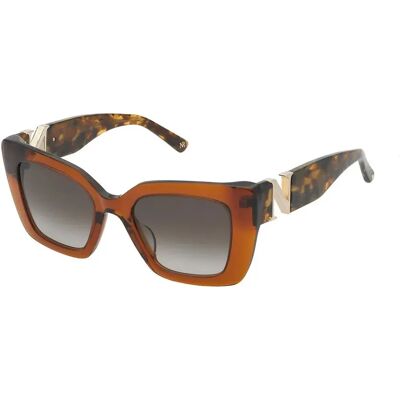 Nina Ricci Lunettes De Soleil Pour Femme Snr378v Shiny Transparent Brown Brown Gradient Brown / CAT3 Femme - Publicité Nina Ricci Lunettes De Soleil Pour Femme Snr378v Shiny Transparent Brown Brown Gradient Brown / CAT3 Femme - Publicité