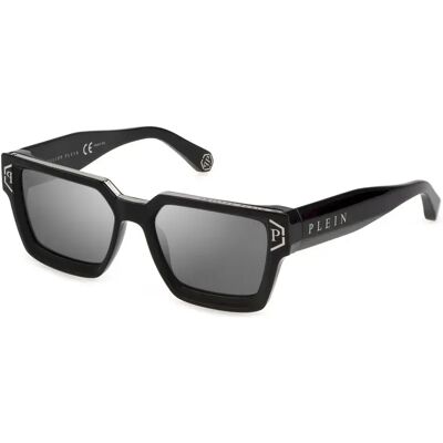 Philipp Plein Lunettes De Soleil Spp005m Shiny Black 700X Smoke/Deg.Mirror Silver / CAT3 Homme - Publicité Philipp Plein Lunettes De Soleil Spp005m Shiny Black 700X Smoke/Deg.Mirror Silver / CAT3 Homme - Publicité