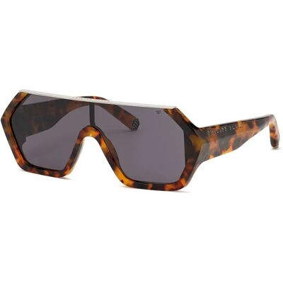 Philipp Plein Lunettes De Soleil Spp047 Honey / Black / Olive Havana Pattern Smoke / CAT3 Homme - Publicité Philipp Plein Lunettes De Soleil Spp047 Honey / Black / Olive Havana Pattern Smoke / CAT3 Homme - Publicité