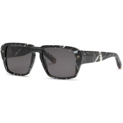 Philipp Plein Lunettes De Soleil Spp081 Marbled Black Smoke / CAT3 Homme - Publicité Philipp Plein Lunettes De Soleil Spp081 Marbled Black Smoke / CAT3 Homme - Publicité