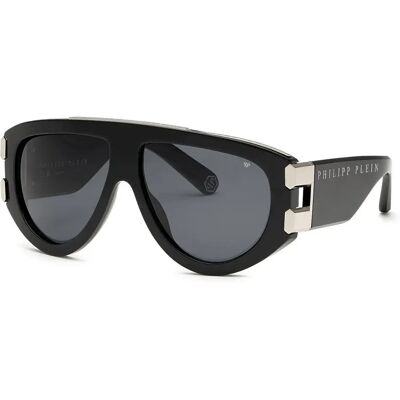 Philipp Plein Lunettes De Soleil Spp127m Shiny Black 700 Smoke / CAT3 Homme - Publicité Philipp Plein Lunettes De Soleil Spp127m Shiny Black 700 Smoke / CAT3 Homme - Publicité