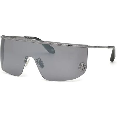 Roberto Cavalli Lunettes De Soleil Src012m Total Shiny Black Smoke/Mirror Silver / CAT3 Homme,Femme - Publicité Roberto Cavalli Lunettes De Soleil Src012m Total Shiny Black Smoke/Mirror Silver / CAT3 Homme,Femme - Publicité
