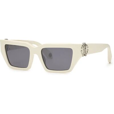 Roberto Cavalli Lunettes De Soleil Src016m Shiny Snow White Smoke/Mirror Silver / CAT3 Homme,Femme - Publicité Roberto Cavalli Lunettes De Soleil Src016m Shiny Snow White Smoke/Mirror Silver / CAT3 Homme,Femme - Publicité