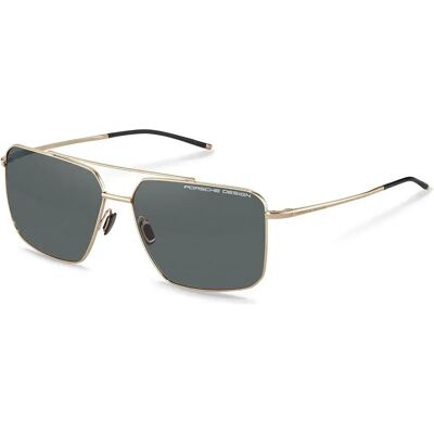 Porsche Design Lunettes De Soleil Polarisées P8936 Gold / Black Smoke / CAT3 - Publicité Porsche Design Lunettes De Soleil Polarisées P8936 Gold / Black Smoke / CAT3 - Publicité
