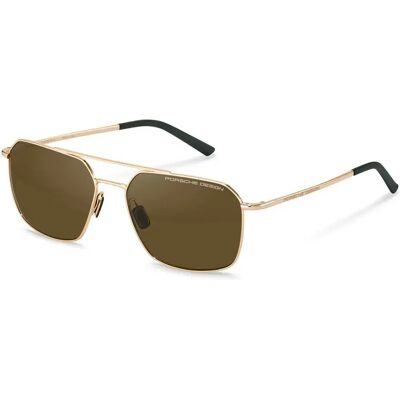 Porsche Design Lunettes De Soleil P8970 Gold / B21161 Brown / CAT3 - Publicité Porsche Design Lunettes De Soleil P8970 Gold / B21161 Brown / CAT3 - Publicité