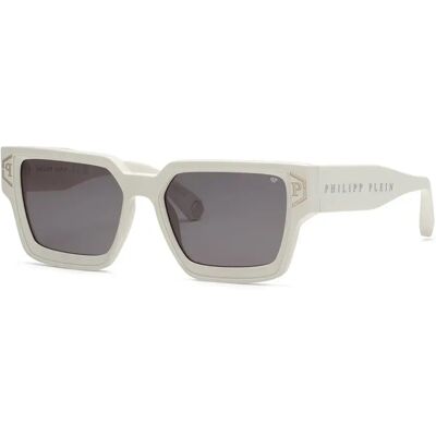 Philipp Plein Lunettes De Soleil Plein Brave Shade 57 Mm Matt White Smoke/CAT3 Homme - Publicité Philipp Plein Lunettes De Soleil Plein Brave Shade 57 Mm Matt White Smoke/CAT3 Homme - Publicité