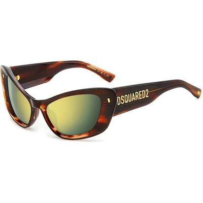 Dsquared2 Lunettes De Soleil Pour Femme D2-0118 Brown Golden/CAT3 Femme - Publicité Dsquared2 Lunettes De Soleil Pour Femme D2-0118 Brown Golden/CAT3 Femme - Publicité