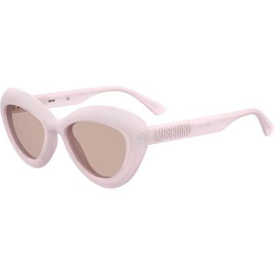 Moschino Lunettes De Soleil Pour Femme Mos163 Pink Pink/CAT3 Femme - Publicité Moschino Lunettes De Soleil Pour Femme Mos163 Pink Pink/CAT3 Femme - Publicité