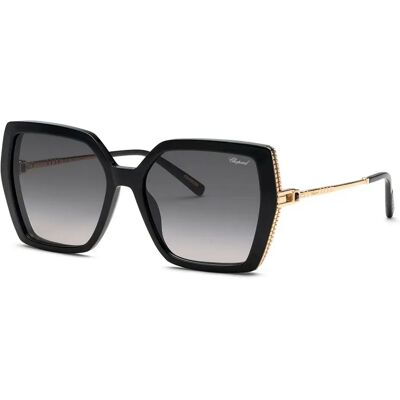 Chopard Lunettes De Soleil Pour Femme Sch404s Square Shiny Black Smoke Gradient/CAT2 Femme - Publicité Chopard Lunettes De Soleil Pour Femme Sch404s Square Shiny Black Smoke Gradient/CAT2 Femme - Publicité