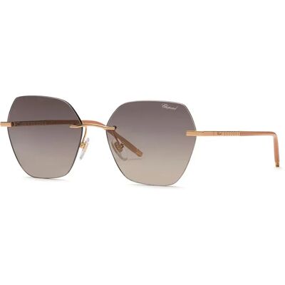 Chopard Lunettes De Soleil Pour Femme Schl88m Square Shiny Rose Gold Smoke Gradient Yellow/CAT2 Femme - Publicité Chopard Lunettes De Soleil Pour Femme Schl88m Square Shiny Rose Gold Smoke Gradient Yellow/CAT2 Femme - Publicité