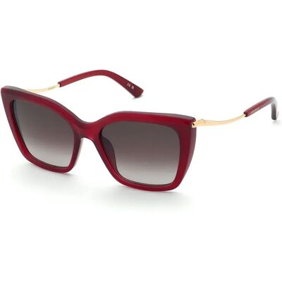 Nina Ricci Lunettes De Soleil Pour Femme Snr436 Square Shiny Opal Red Brown Gradient Brown/CAT3 Femme - Publicité Nina Ricci Lunettes De Soleil Pour Femme Snr436 Square Shiny Opal Red Brown Gradient Brown/CAT3 Femme - Publicité