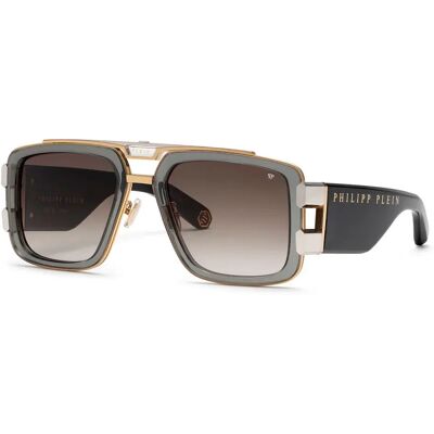 Philipp Plein Lunettes De Soleil Plein Eagle Shiny Rose Gold With Shiny Palladium Par Smoke Gradient Smoke/CAT3 Homme - Publicité Philipp Plein Lunettes De Soleil Plein Eagle Shiny Rose Gold With Shiny Palladium Par Smoke Gradient Smoke/CAT3 Homme - Publicité