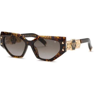 Philipp Plein Lunettes De Soleil Pour Femme Plein Icon Edge Shiny Brown Havana / Black Smoke Gradient Smoke/CAT3 Femme - Publicité Philipp Plein Lunettes De Soleil Pour Femme Plein Icon Edge Shiny Brown Havana / Black Smoke Gradient Smoke/CAT3 Femme - Publicité