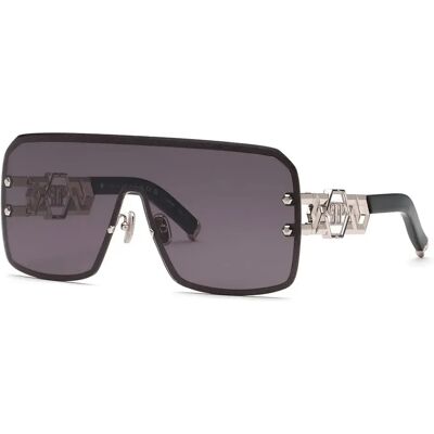 Philipp Plein Lunettes De Soleil Pour Femme Plein Icon Edge Shiny Full Palladium Smoke/CAT3 Femme - Publicité Philipp Plein Lunettes De Soleil Pour Femme Plein Icon Edge Shiny Full Palladium Smoke/CAT3 Femme - Publicité