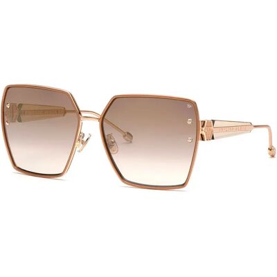 Philipp Plein Lunettes De Soleil Pour Femme Plein Queen Shiny Rose Gold Brown Gradient/Mirror Gold/CAT2 Femme - Publicité Philipp Plein Lunettes De Soleil Pour Femme Plein Queen Shiny Rose Gold Brown Gradient/Mirror Gold/CAT2 Femme - Publicité