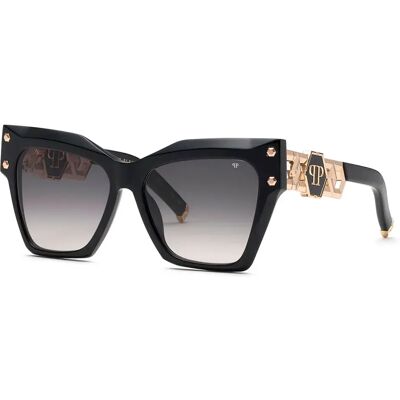 Philipp Plein Lunettes De Soleil Pour Femme Spp175s Plein Icon Edge Shiny Black Smoke Gradient/CAT3 Femme - Publicité Philipp Plein Lunettes De Soleil Pour Femme Spp175s Plein Icon Edge Shiny Black Smoke Gradient/CAT3 Femme - Publicité