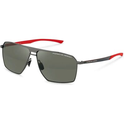 Porsche Design Lunettes De Soleil Polarisées P8977 Square Dark Grey / Red Smoke/CAT3P - Publicité Porsche Design Lunettes De Soleil Polarisées P8977 Square Dark Grey / Red Smoke/CAT3P - Publicité