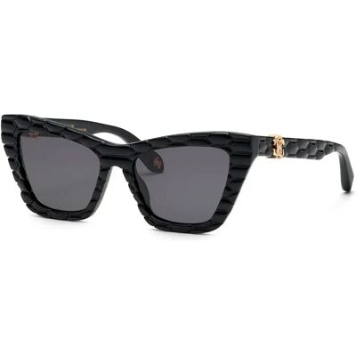 Roberto Cavalli Lunettes De Soleil Pour Femme Src091v Cat Eye Shiny Black Smoke/CAT3 Femme - Publicité Roberto Cavalli Lunettes De Soleil Pour Femme Src091v Cat Eye Shiny Black Smoke/CAT3 Femme - Publicité