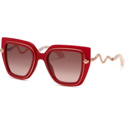 Roberto Cavalli Lunettes De Soleil Pour Femme Src097m Butterfly Shiny Full Red Brown Gradient Brown/CAT2 Femme - Publicité Roberto Cavalli Lunettes De Soleil Pour Femme Src097m Butterfly Shiny Full Red Brown Gradient Brown/CAT2 Femme - Publicité