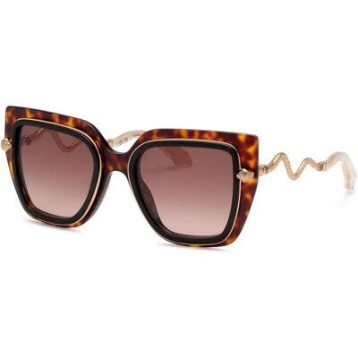 Roberto Cavalli Lunettes De Soleil Pour Femme Src097m Butterfly Black Top / Havana Brown Gradient Brown/CAT2 Femme - Publicité Roberto Cavalli Lunettes De Soleil Pour Femme Src097m Butterfly Black Top / Havana Brown Gradient Brown/CAT2 Femme - Publicité