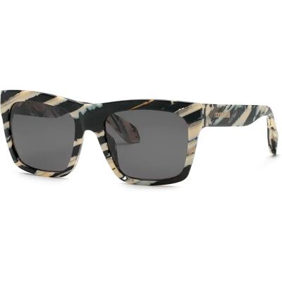 Roberto Cavalli Lunettes De Soleil Src126m Square Shiny Havana Zebra Smoke/CAT3 Homme,Femme - Publicité Roberto Cavalli Lunettes De Soleil Src126m Square Shiny Havana Zebra Smoke/CAT3 Homme,Femme - Publicité