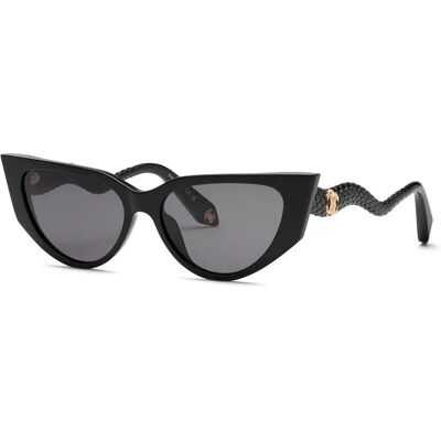Roberto Cavalli Lunettes De Soleil Pour Femme Src128m Cat Eye Shiny Black Smoke/CAT3 Femme - Publicité Roberto Cavalli Lunettes De Soleil Pour Femme Src128m Cat Eye Shiny Black Smoke/CAT3 Femme - Publicité