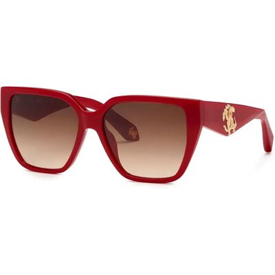 Roberto Cavalli Lunettes De Soleil Pour Femme Src137 Square Shiny Full Red Brown Gradient/CAT3 Femme - Publicité Roberto Cavalli Lunettes De Soleil Pour Femme Src137 Square Shiny Full Red Brown Gradient/CAT3 Femme - Publicité