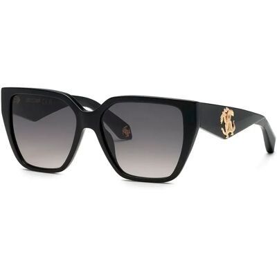 Roberto Cavalli Lunettes De Soleil Pour Femme Src137 Square Shiny Black Smoke Gradient/CAT3 Femme - Publicité Roberto Cavalli Lunettes De Soleil Pour Femme Src137 Square Shiny Black Smoke Gradient/CAT3 Femme - Publicité