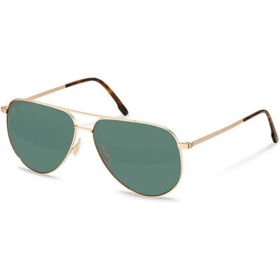 Rodenstock Lunettes De Soleil R1449 Aviator Gold / Havana Green/CAT3 Homme - Publicité Rodenstock Lunettes De Soleil R1449 Aviator Gold / Havana Green/CAT3 Homme - Publicité