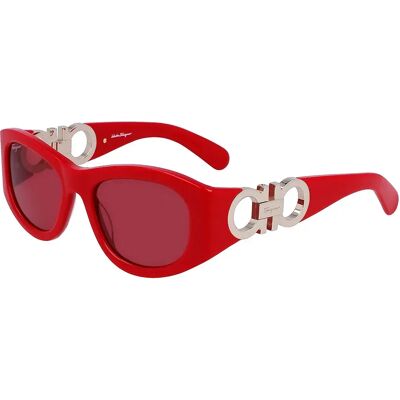 Ferragamo Lunettes De Soleil Pour Femme Sf1082s531960 Red / Red CAT3 Femme - Publicité Ferragamo Lunettes De Soleil Pour Femme Sf1082s531960 Red / Red CAT3 Femme - Publicité